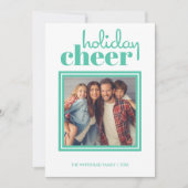 ホリデイ応援フォトクリスマスグリーンホリデーカード シーズンカード (正面)