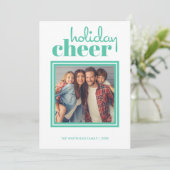 ホリデイ応援フォトクリスマスグリーンホリデーカード シーズンカード (スタンド正面)