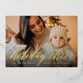 ホリデイ応援フルフォトフォイルホリデーカード 箔シーズンカード (正面)