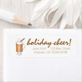 ホリデイ応援ホットバターラムクリスマスウィンタードリンク ラベル (インサイチュ)