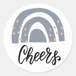 ホリデイ応援ボホレインボーモダン ラウンドシール