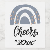 ホリデイ応援ボホレインボーモダン ワインラベル (シングルラベル)