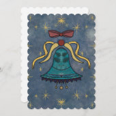 ホリデイ応援レッドボウアンドスターズフラットカード シーズンカード (正面/裏面)