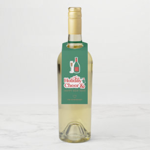 ホリデイ応援&ハッピーニューイヤーボトルハンガーラベル ボトルネックタグ