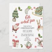 ホリデイ招待状、ホリデーパーティー、クリスマスパート 招待状 (正面/裏面)