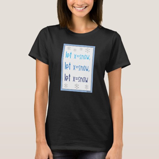 ホリデイ数学先生レット雪可変代数 Tシャツ (正面)