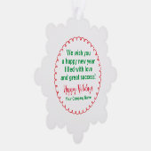 ホリデイ紙スノーフレーククリスマスオーナメントカスタム オーナメントカード (右)