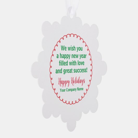 ホリデイ紙スノーフレーククリスマスオーナメントカスタム オーナメントカード (右)