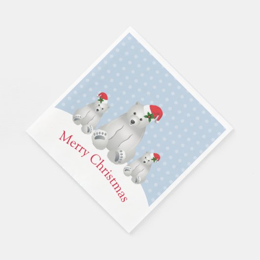 ホリデイ紙ナプキンズポーラーベアーズ スタンダードランチョンナプキン (角)