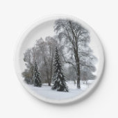 ホリデイ紙プレートウィンターワンダーランドプレート ペーパープレート (正面)