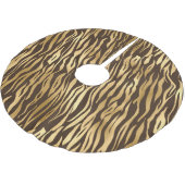 ホリデイ金ゴールドエレガントタイガーアニマルシック ブラッシュドポリエステルツリースカート (アングル)