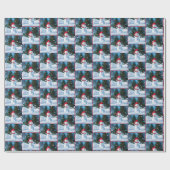 ホリデイ雪だるまウィズボウタイ ラッピングペーパー (フラット)