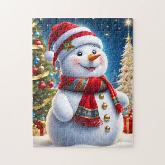 ホリデイ雪だるまゲームパズル ジグソーパズル (縦)