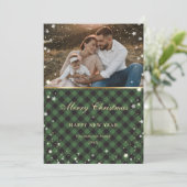 ホリデイ魔法グリーン金ゴールドプレイドフォトカード シーズンカード (スタンド正面)