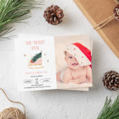 ホリデイ1stバースデーガールフォト招待状 招待状