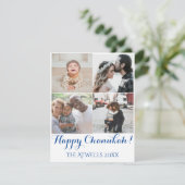 ホリデイ4フォトハッピーハヌカー(ユダヤ教の祭り)ファミリーホワイト シーズンカード (スタンド正面)