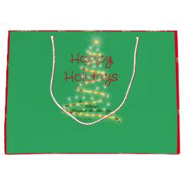 ホリデイ・スピリットを広める ラージペーパーバッグ