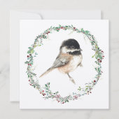 ホリデイ《鳥》アメリカゴガラウォーター絵画カラー シーズンカード (正面)