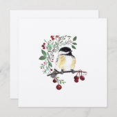 ホリデイ《鳥》アメリカゴガラソンバードウォーターファインアート シーズンカード (正面/裏面)
