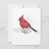 ホリデイ(鳥)ショウジョウコウカンチョウアート シーズンカード (正面)