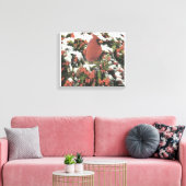 ホリデイ（鳥）ショウジョウコウカンチョウコラージストレッチキャンバスアート キャンバスプリント (インサイチュ (リビング))