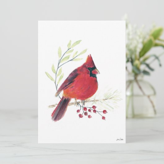 ホリデイ(鳥)ショウジョウコウカンチョウベリーズアート シーズンカード (スタンド正面)