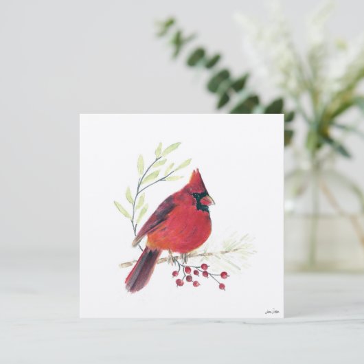 ホリデイ(鳥)ショウジョウコウカンチョウベリーズアート シーズンカード (スタンド正面)