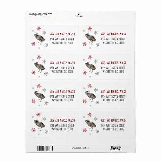 ホリデイEmu ラベル (フルシート)