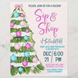 ホリデイsipとショップ8.5 x 11フライヤー レターヘッド