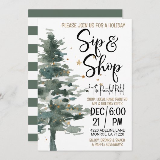 ホリデイsipとショップ 招待状 (正面/裏面)