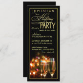 ホリデエレガントーパーティ招待状-オープンハウス 招待状 (正面/裏面)