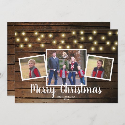 ホリデカスタマイズーフォトカードウエスタンライト シーズンカード (正面/裏面)