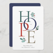 ホリデカラフルーホープボタモダンニックベリー シーズンカード (正面/裏面)