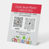 ホリデパーソナライズされたークラフトショーアイディアヴェンモ 台座サイン (正面)