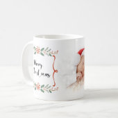 ホリデパーソナライズされたークリスマスファミリー写真 コーヒーマグカップ (正面左)