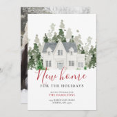 ホリデパーソナライズされたー引っ越し案内フォトカード 招待状 (正面/裏面)