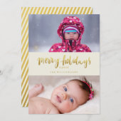 ホリデメリーーズ2写真 |手書き金ゴールド シーズンカード (正面/裏面)