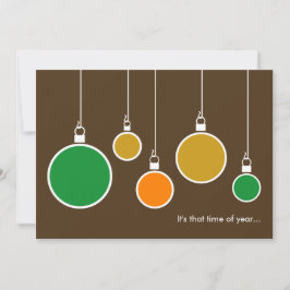 ホリデモダンー招待状-チョコレートブラウン 招待状