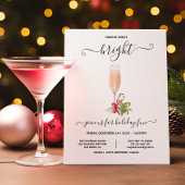 ホリデーおもしろいクリスマスカクテルパーティの招待状 招待状