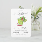 ホリデーおもしろいクリスマスカクテルパーティの招待状 招待状 (スタンド正面)