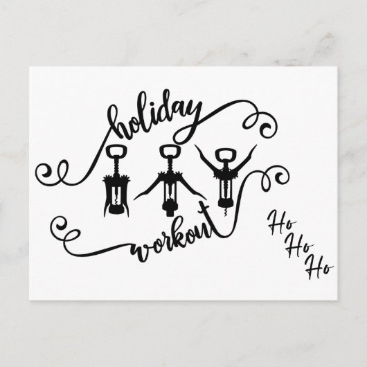 ホリデーおもしろいクリスマストレーニングカード シーズンポストカード (正面)