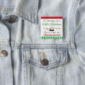 ホリデーおもしろいクリスマスワイン引用文 缶バッジ (インサイチュ)