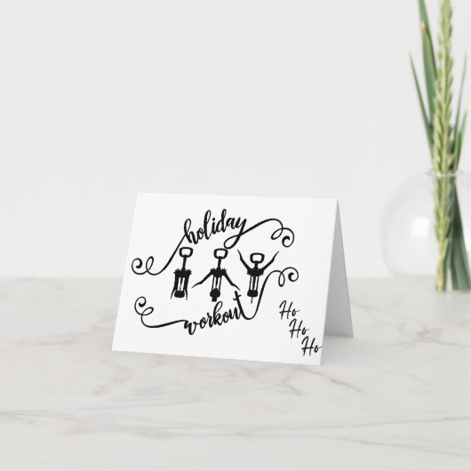 ホリデーおもしろいトレーニングクリスマスカード カード (正面)