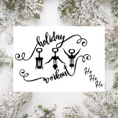 ホリデーおもしろいトレーニングクリスマスカード シーズンポストカード