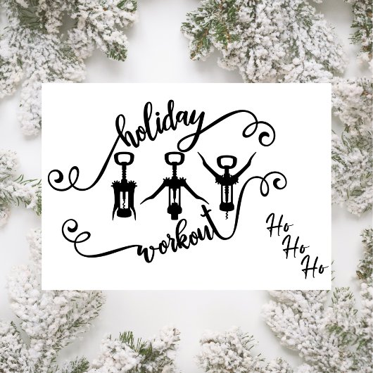 ホリデーおもしろいトレーニングクリスマスカード シーズンポストカード