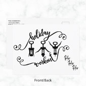 ホリデーおもしろいトレーニングクリスマスカード シーズンポストカード