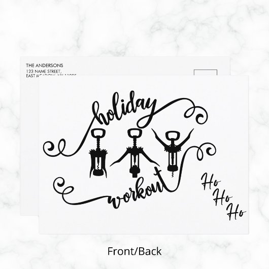 ホリデーおもしろいトレーニングクリスマスカード シーズンポストカード