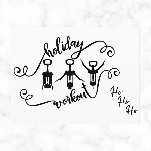 ホリデーおもしろいトレーニングクリスマスカード シーズンポストカード