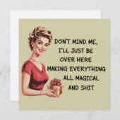 ホリデーおもしろいホステスギフトクリスマスは私を気にしない シーズンカード (正面/裏面)