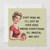 ホリデーおもしろいホステスギフトクリスマスは私を気にしない シーズンカード (正面)